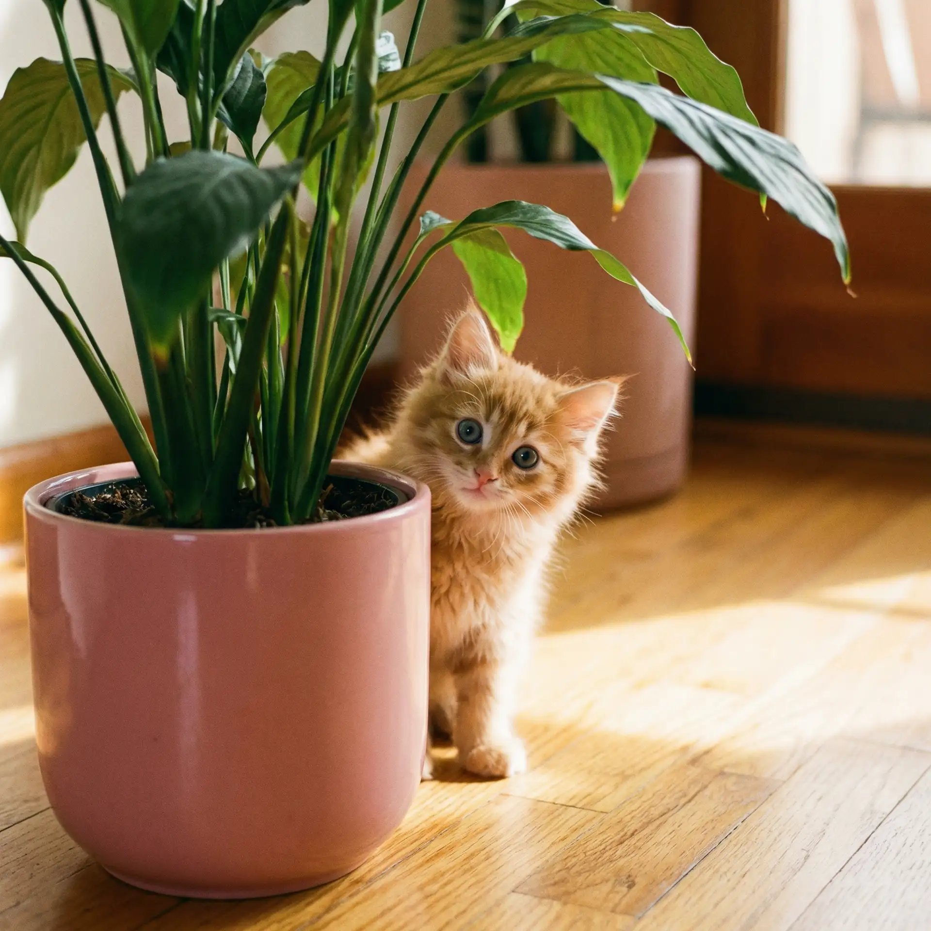 小猫从花盆后探头 - sp视频